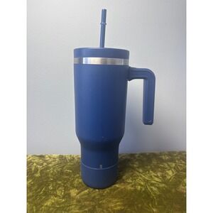 HydraPeak‎ Tumbler Blue Stainless Steel Insulated Cup With Handle & Straw